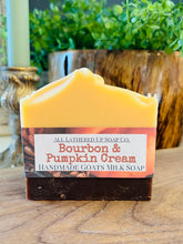 Load image into Gallery viewer, Bourbon &amp; Pumpkin Cream Goats Milk Soap