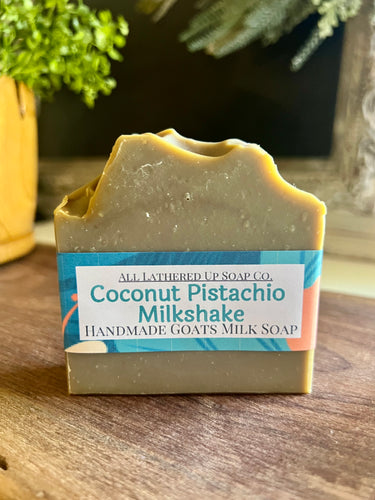 Coconut Pistachio Goats Milk Soap