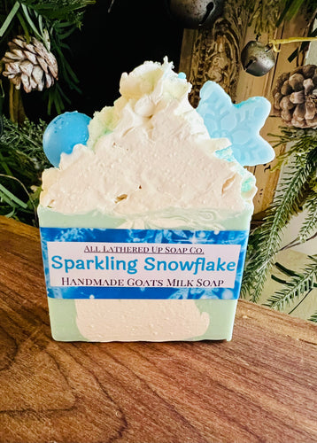 Sparkling Snowflake Goats Milk Soap